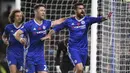 Ketajaman Diego Costa (kanan) membantu timnya Chelsea bertengger pada posisi ke-4 klub Premier League  dengan torehan 35 gol. (EPA/Will Oliver)