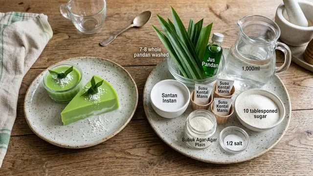 Resep Puding Santan Pandan
