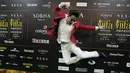 Aktor India Shivam Sharma tiba untuk menghadiri penghargaan International Indian Film Academy (IIFA) Awards ke-23 di Abu Dhabi, Uni Emirat Arab, Jumat, 26 Mei 2023.  (AP Photo/Kamran Jebreili)