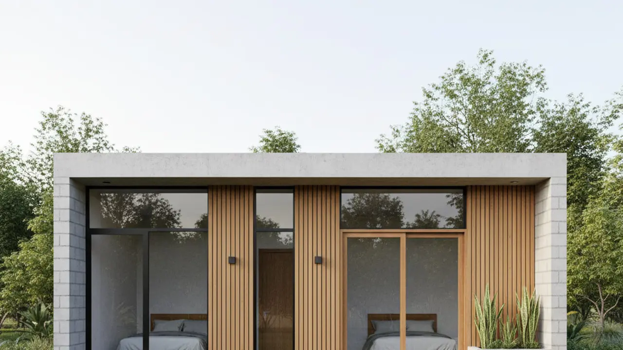 Gambar Rumah Kecil 4x6 Meter dengan Konsep Minimalis Modern (Image by Gemini AI)