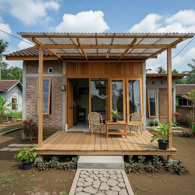 9 Desain Rumah Rp75 Juta Konsep Terbuka di Kampung, Nyaman dan Fungsional