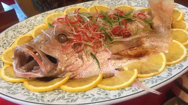 Steamed Red Snapper with Hongkong Sauce