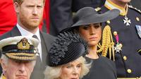 Keluarga Kerajaan Inggris di pemakaman Ratu Elizabeth II. (Foto: AP Photo/Martin Meissner, Pool)