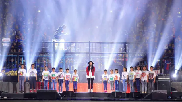Band Kotak memeriahkan pembukaan Piala Jenderal Sudirman 2015 