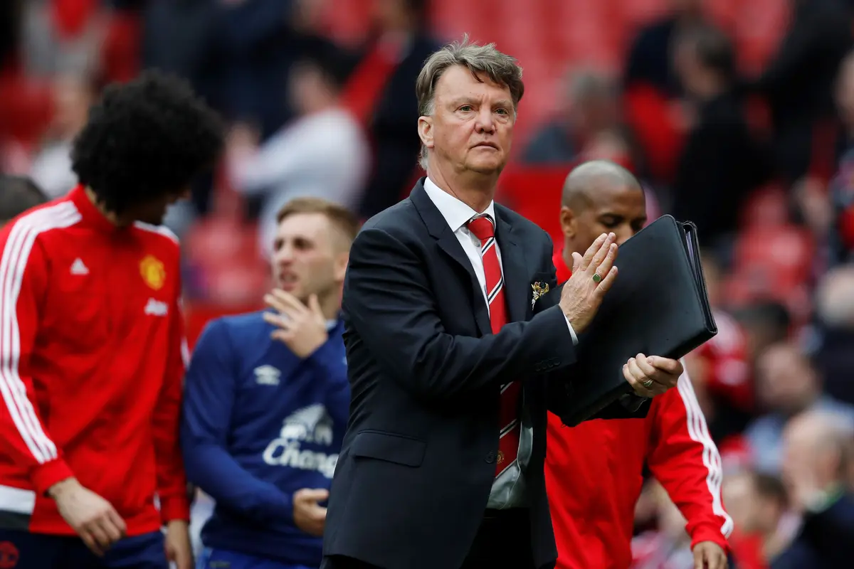 Manajer Manchester United, Louis van Gaal. 