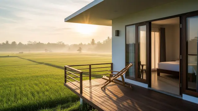 10 Model Rumah Minimalis Pinggir Sawah dengan View Sunrise Langsung dari Kamar