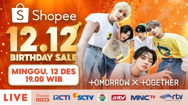 TOMORROW X TOGETHER Bakal Guncang Panggung Shopee 12.12 Birthday Sale TV Show, MOA Dijamin Histeris