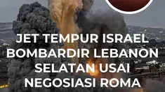 Wilayah Zawtar al-Sharqiya di Kegubernuran Nabatieh, Lebanon selatan, kembali diguncang serangan udara pada Senin. Kepulan asap tebal terlihat membubung di beberapa titik usai jet tempur Israel melancarkan bombardir.

Serangan ini terjadi persis setelah perundingan damai putaran ketujuh di Roma y...