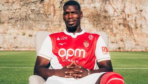 Paul Pogba saat diperkenalkan sebagai pemain Monaco. (X/Monaco)