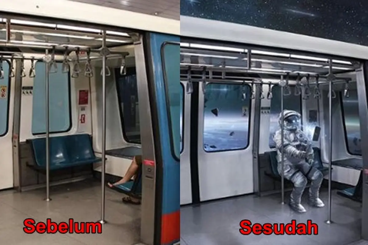 Kreatif, 6 Hasil Editan Foto di MRT Ini Keren Banget
