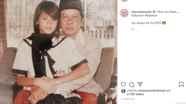 Olla Ramlan (Foto: Instagram/@ollaramlanaufar)