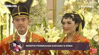 Kaesang Pangarep dan Erina Gudono mengenakan busana adat Jawa dalam resepsi pada Minggu malam, 11 Desember 2022. (dok. Screenshoot Youtube Liputan6)