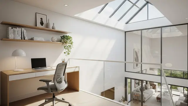 Mezzanine sebagai Ruang Kerja Pribadi
