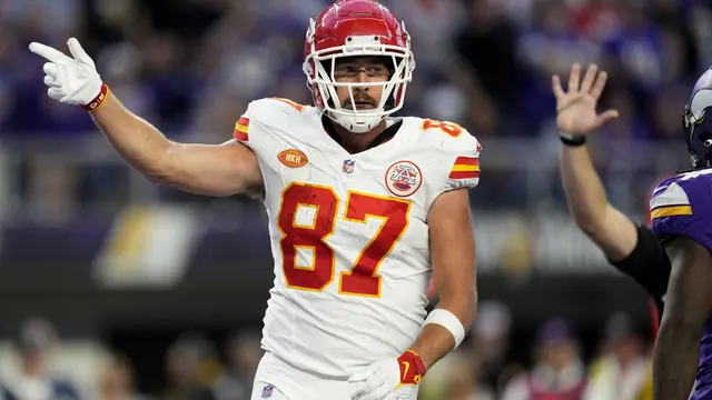 Travis Kelce. (AP Photo/Abbie Parr)