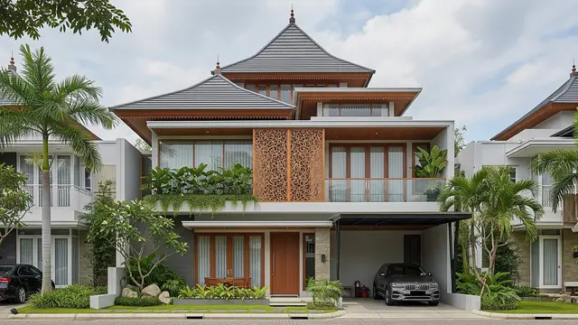 Desain Rumah Atap Limasan Modern yang Cocok untuk Tinggal di Perkotaan/Ilustrasi AI