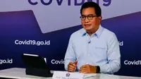 Juru Bicara Satgas Penanganan COVID-19 Wiku Adisasmito menyampaikan ketidakpatuhan masyarakat berdampak pada penambahan kasus Corona saat konferensi pers di Graha BNPB, Jakarta, Kamis (3/12/2020). (Tim Komunikasi Satgas COVID-19)
