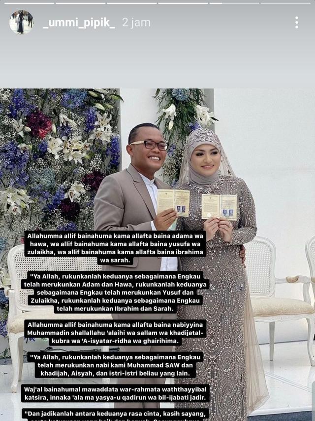 Unggahan Pipik Dian Irawati. (Foto: Instagram @_ummi_pipik_)