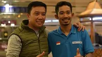 (Foto: mfadly43/Instagram) Berbincang dengan Menpora Imam Nahrawi di sela-sela latihan untuk Asian Para Games 2018.