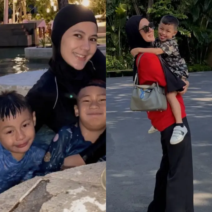 Paula Verhoeven Liburan ke Bali Bersama Kedua Putranya