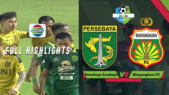 Persebaya meraih kemenangan 1-0 atas tamunya, Bhayangkara FC dalam lanjutan Gojek Liga 1 2018 bersama Bukalapak di Stadion Gelora Bung Tomo, Senin (26/11/2018)