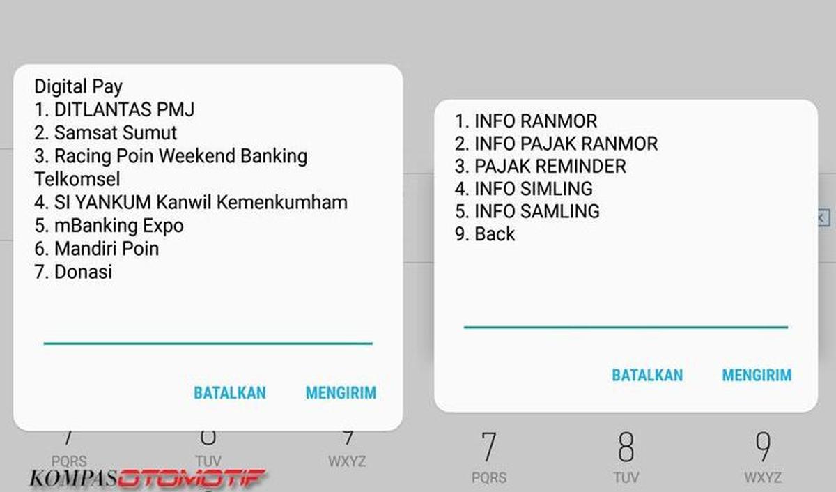 Cek Pajak Motor Via SMS