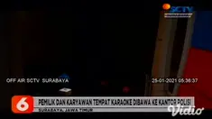 Nekat buka saat Pemberlakuan Pembatasan Kegiatan Masyarakat (PPKM) Sabtu sore (23/1), tempat hiburan di Jalan Kenjeran, Surabaya, ditutup paksa petugas gabungan dari polisi dan Satpol PP Kota Surabaya.
