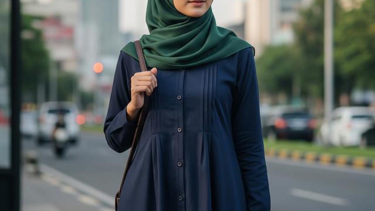 7 Model Gamis yang Tetap "Rapi &amp; Adem" untuk Komuter Motor Setiap Hari