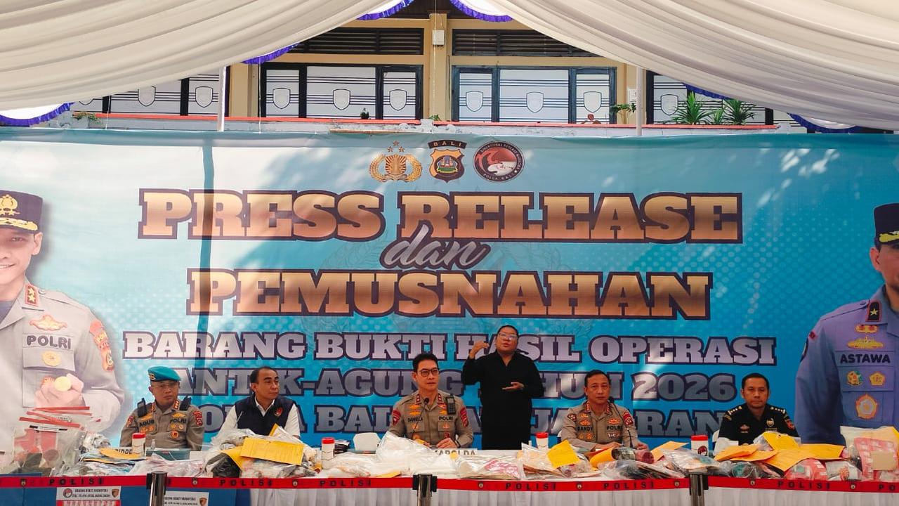 Polda Bali Tangkap 138 Tersangka dan Sita Narkoba Senilai Rp13 Miliar