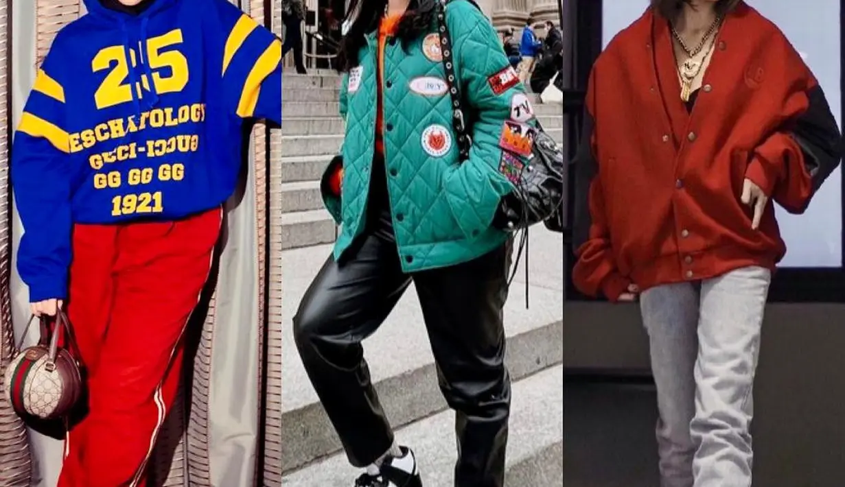 Tampilan sporty kasual Sivia Azizah yang memadukan track pants merah dan hoodie biru plus sneakers warna-warni ini tak kalah menarik.Hand bag bulat pun menjadi pelengkap penampilan Sivia kali ini. (Instagram/siviaazizah).