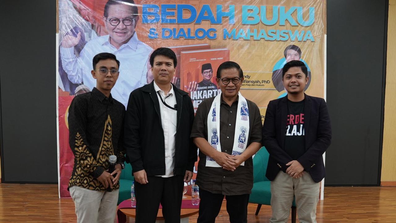 Hadiri Bedah Buku, Pramono Cagub Pertama yang Sambangi UNJ