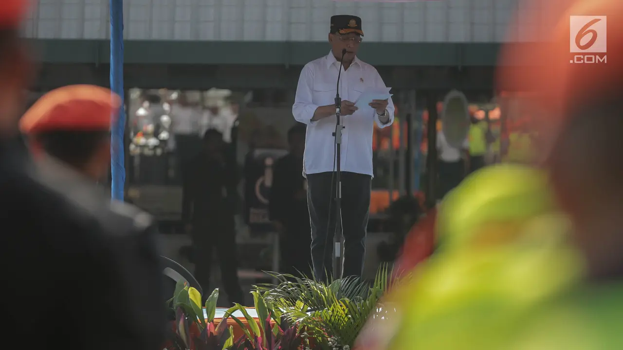 Menhub Budi Karya Pimpin Apel Lebaran 2019