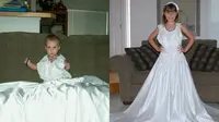 Ada alasan tertentu wanita ini memakaian anak perempuannya gaun pengantin tiap tahun