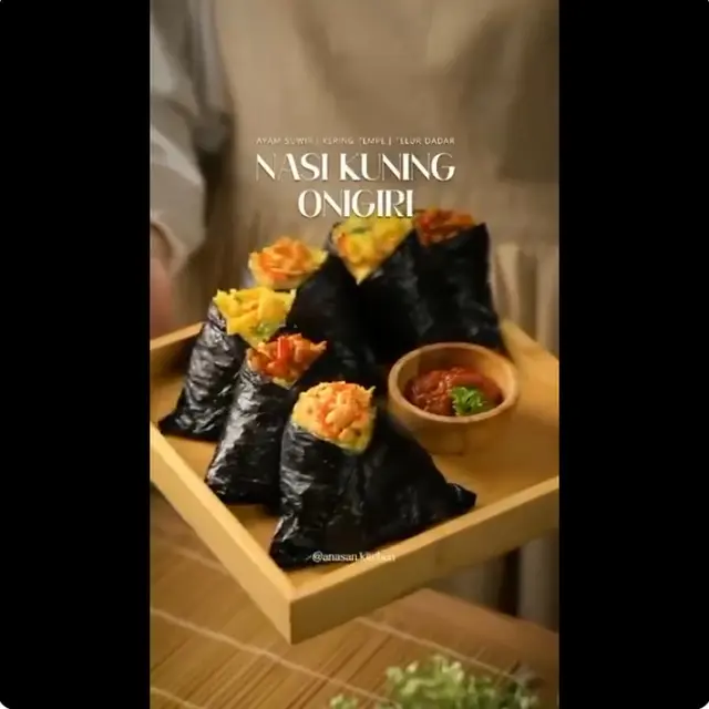 6 Potret Onigiri Nasi Kuning Versi Kearifan Lokal Ini, Rasanya Bikin Penasaran