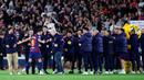 Selama empat tahun berkarir di Spanyol, Lewandowski bisa dikatakan tampil dengan impresif. Ia berhasil mempersembahkan tiga gelar La Liga untuk tim asal Catalunya tersebut berkat ketajamannya di ujung tombak Barcelona. (AFP/Jaime Reina)