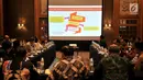Suasana Sosialisasi Pengaturan Kampanye Pemilu 2019 di Jakarta, Rabu (3/10). Acara dihadiri oleh perwakilan partai politik peserta Pemilu 2019 dan tim kampanye capres-cawapres. (Merdeka.com/Iqbal Nugroho)