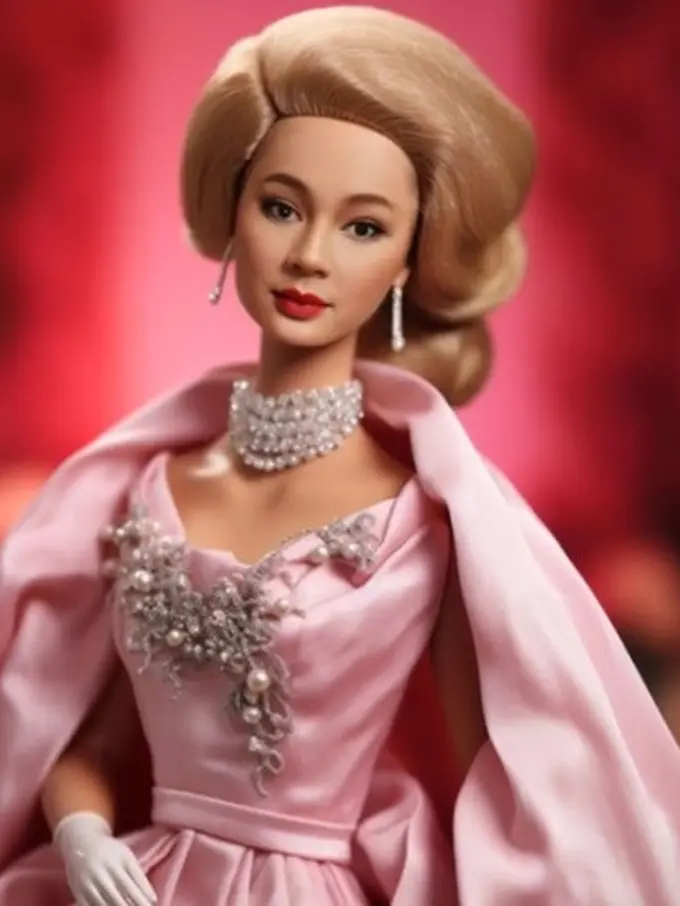 Potret Paula Verhoeven versi Barbie AI (Sumber: Tiktok/@tamrockids dan Instagram/@paula_verhoeven)