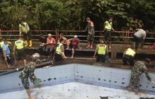 Pasca Banjir di Guci, Kodim Tegal dan Forkopimda Lakukan Perbaikan Infrastruktur