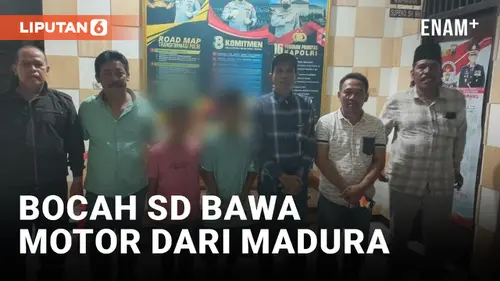 VIDEO: 2 Bocah SD Nekat Bawa Motor ke Jakarta dari Madura