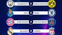 Hasil Undian Perempat Final Liga Champions 2020/2021. (Bola.com/Dody Iryawan)