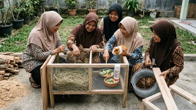 Cara Memulai Ternak Hewan Mini untuk Ibu PKK (Foto: Gemini AI)