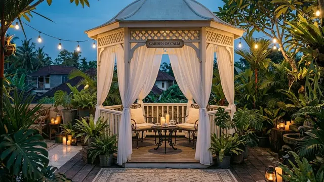 Gazebo Segi Enam Mini Bernuansa Vintage