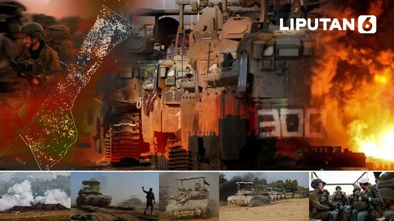 Banner Infografis Militer Israel Perluas Serangan ke Gaza Selatan