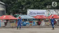 Setelah sebelumnya sukses melakukan injeksi perdana CO2 di Lapangan Jatibarang, PT Pertamina (Persero) kembali mengimplementasikan teknologi Carbon Capture Utilization and Storage (CCUS) di lapangan lainnya yaitu di Lapangan Pertamina EP Sukowati Bojonegoro, Jawa Timur. (Liputan6.com/Angga Yuniar)