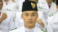 Paskibraka Muhammad Adzan, siswa MAN 2 Kota Bima, pernah menjadi Danpok 17 saat bertugas sebagai Paskibraka Nasional 2019. (Foto: Aditya Eka Prawira/Diary Paskibraka Liputan6.com)