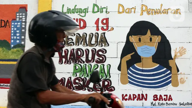 FOTO: Mural 3M Ingatkan Masyarakat Akan Protokol Kesehatan
