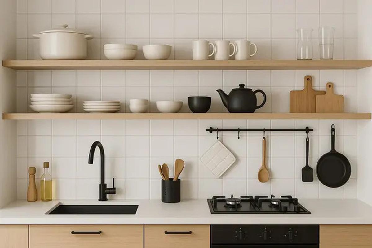 7 Tips Menata Dapur Kecil Minimalis dengan Rak Terbuka, Tampak Rapi dan Nyaman untuk Masak