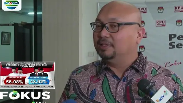 Alasan KPU Belum Bisa Lakukan Rekapitulasi Suara Nasional Pemilu 2019