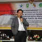 Kepala Perpustakaan Nasional Muhammad Syarif Bando dalam kegiatan Peningkatan Indeks Literasi Masyarakat (PILM) dan penandatanganan Memorandum of Understanding (MOU) dengan Pemprov Riau, Pemkot Pekanbaru. (Liputan6.com/ Ist)