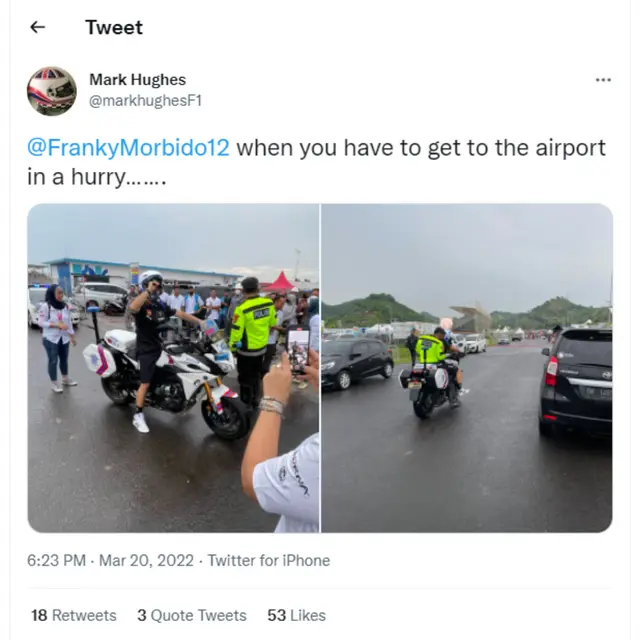 Tangkapan layar aksi Franco Morbidelli