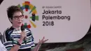 Mantan atlet Bulutangkis nasional, Yuni Kartika, saat jumpa pers di SCTV Tower, Jakarta, Kamis, (8/2/2018). Emtek Group akan menayangkan siaran Asian Games 2018. (Bola.com/M Iqbal Ichsan)